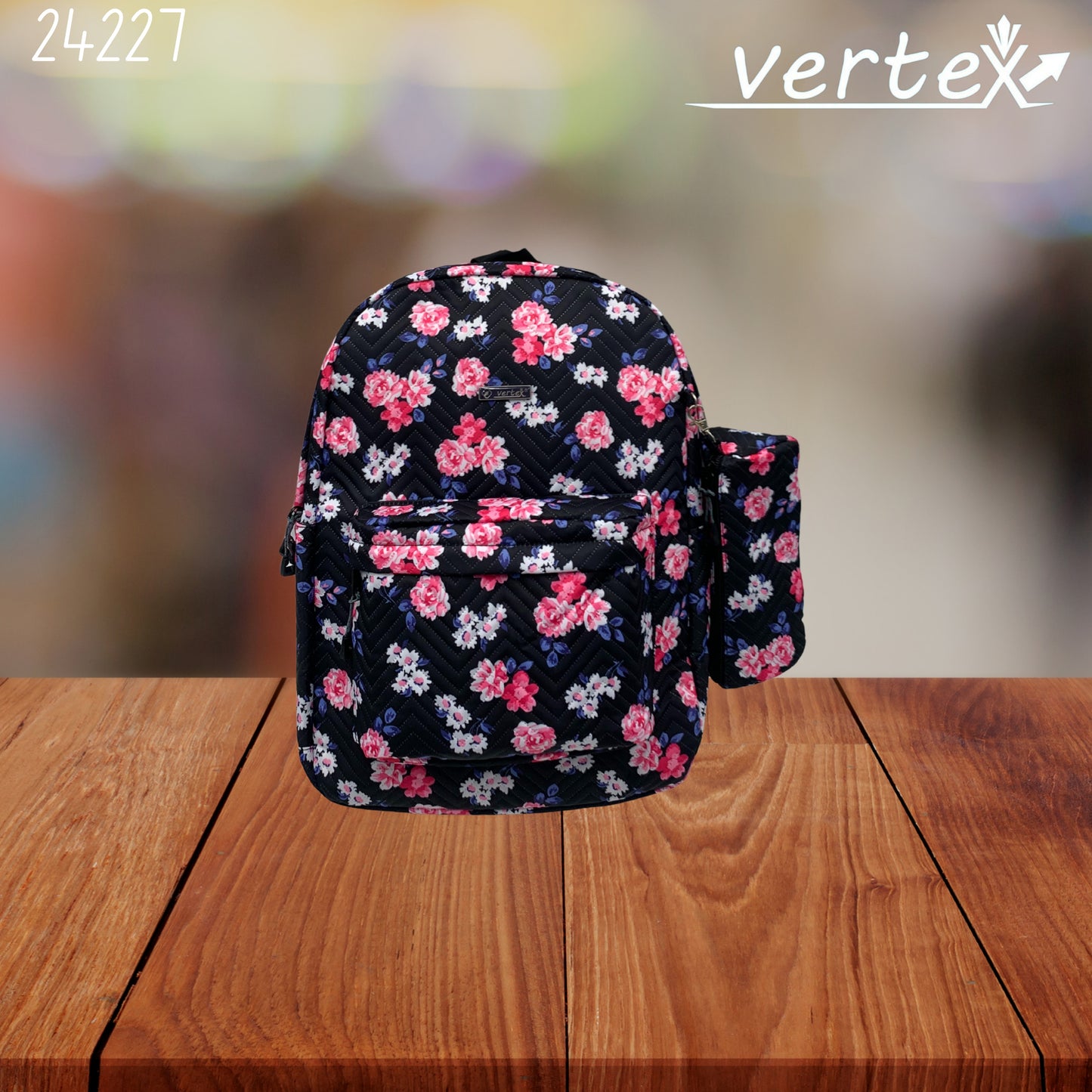 VERTEX شنتة مع مقلمة ورد