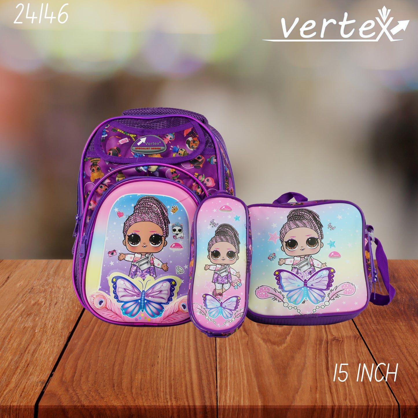 VERTEX 15 INCH طقم شنتة بناتي