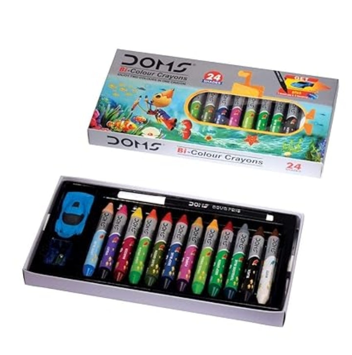 DOMS الوان شمع 24 لون ثنائي الاتجاه