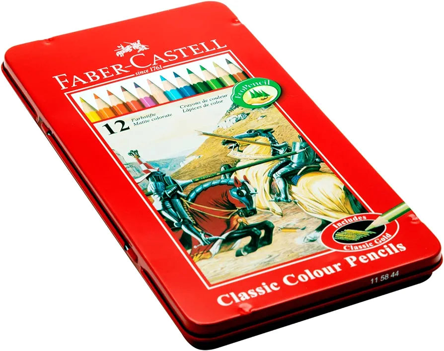 اقلام خشب faber-casetll علبة حديد