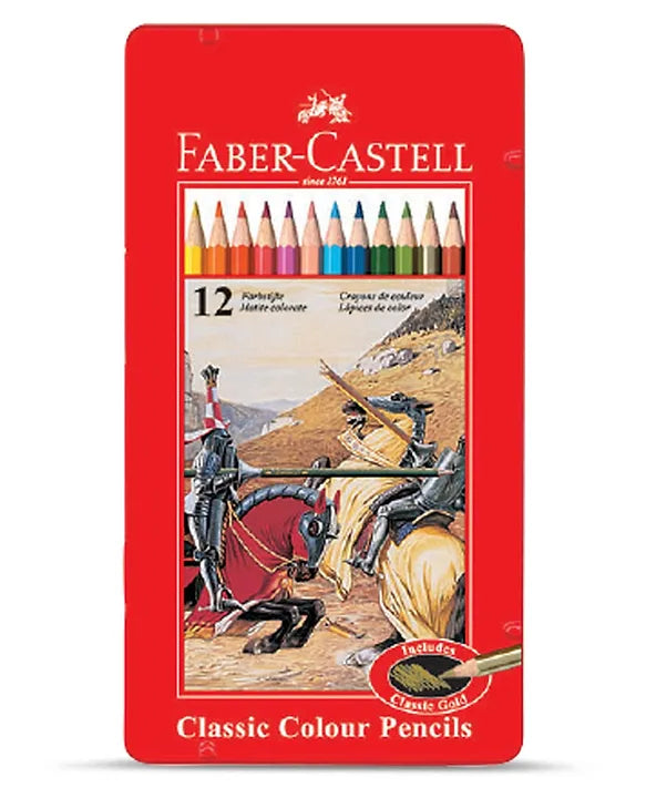 اقلام خشب faber-casetll علبة حديد